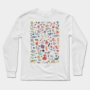 Sea Animals Alphabet Long Sleeve T-Shirt